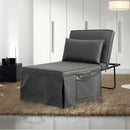 Sofa Bed 4 in 1 Ottoman Sleeper Bed Convertible Chair Bed with Adjustable Back Breathable Sleeper Guest Bed for Small Room, Grey - Atlantic Fine Furniture Inc