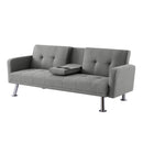 Convertible Folding Sofa Bed with Armrest , Fabric Sleeper Sofa Couch for Living Room . - Atlantic Fine Furniture Inc