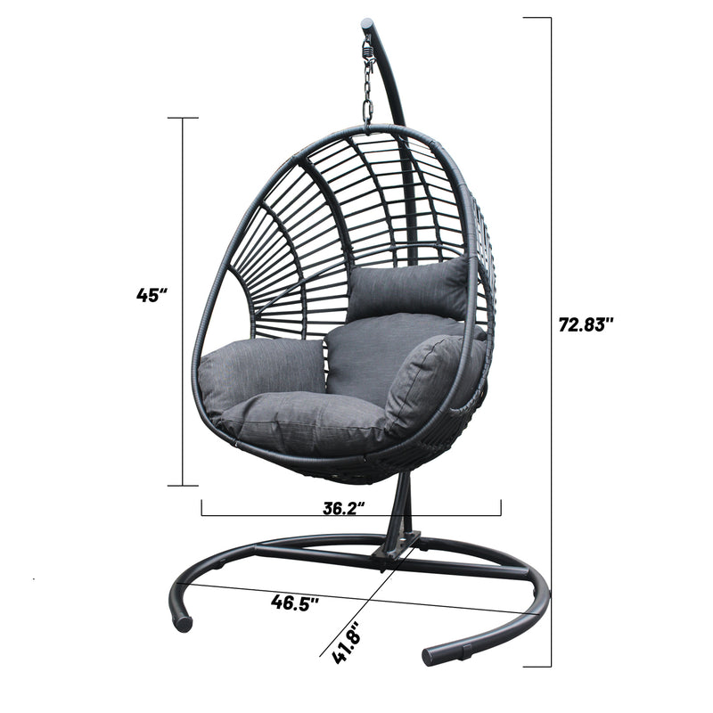 Outdoor black egg discount chair