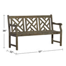 Renaissance Outdoor Patio 5-foot Hand-scraped Wood Garden Bench - Atlantic Fine Furniture Inc