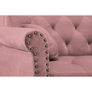 Convertible Sofa bed sleeper Pink velvet (same as W223S01595。Size difference, See Details in page.) - Atlantic Fine Furniture Inc