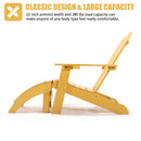 TALE Adirondack Ottoman Footstool All-Weather and Fade-Resistant Plastic Wood for Lawn Outdoor Patio Deck Garden Porch Lawn Furniture Yellow - Atlantic Fine Furniture Inc