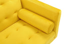 Square arm sleeper sofa Yellow Velvet ***Not available for sale on Walmart*** - Atlantic Fine Furniture Inc