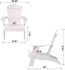 Polystyrene Adirondack Chair - White - Atlantic Fine Furniture Inc