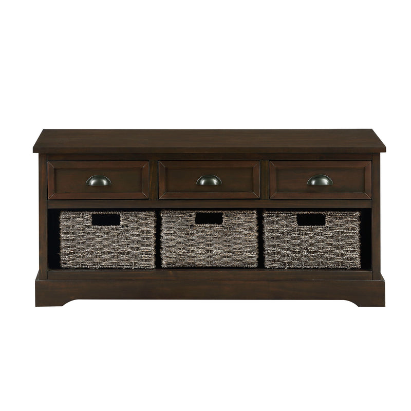 Homes Collection Wood Storage Bench