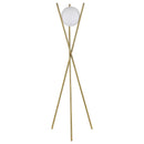 Yamileth - Spherical Bulb Metal Tripod Floor Lamp - Gold - Atlantic Fine Furniture Inc