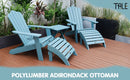 TALE Adirondack Ottoman Footstool All-Weather and Fade-Resistant Plastic Wood for Lawn Outdoor Patio Deck Garden Porch Lawn Furniture Blue - Atlantic Fine Furniture Inc