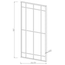 Annetta - Window Pane Floor Or Wall Mirror - Black - Atlantic Fine Furniture Inc