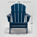 Classic Solid All-weather Folding Plastic Adirondack Chair - Atlantic Fine Furniture Inc