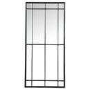Annetta - Window Pane Floor Or Wall Mirror - Black - Atlantic Fine Furniture Inc