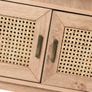 Mermeros TV Stand for TVs up to 65" with Three Doors - Atlantic Fine Furniture Inc