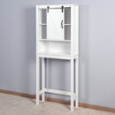 Over-the-Toilet Storage Cabinet, Space-Saving Bathroom Cabinet, with Adjustable Shelves and A Barn Door 27.16 x 9.06 x 67 inch - Atlantic Fine Furniture Inc
