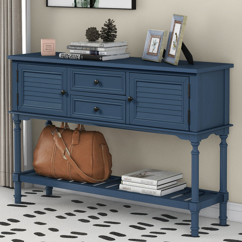 Modern Console Table Sofa Table For Living Room With 2 Drawers