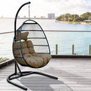 egg shape SINGLE SWING chair for garden patio - Atlantic Fine Furniture Inc