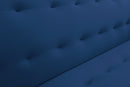 Square arm sleeper sofa Navy Blue  Velvet ***Not available for sale on Walmart*** - Atlantic Fine Furniture Inc