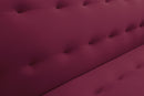 Square arm sleeper sofa Red Velvet ***Not available for sale on Walmart*** - Atlantic Fine Furniture Inc