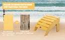 TALE Adirondack Ottoman Footstool All-Weather and Fade-Resistant Plastic Wood for Lawn Outdoor Patio Deck Garden Porch Lawn Furniture Yellow - Atlantic Fine Furniture Inc