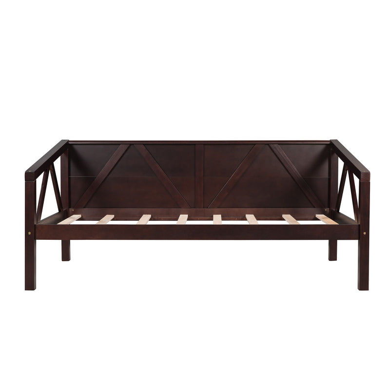 Twin Size Daybed, Wood Slat Support, Espresso