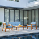 Gloucester Teak-like 4-Piece Patio Sofa - Atlantic Fine Furniture Inc