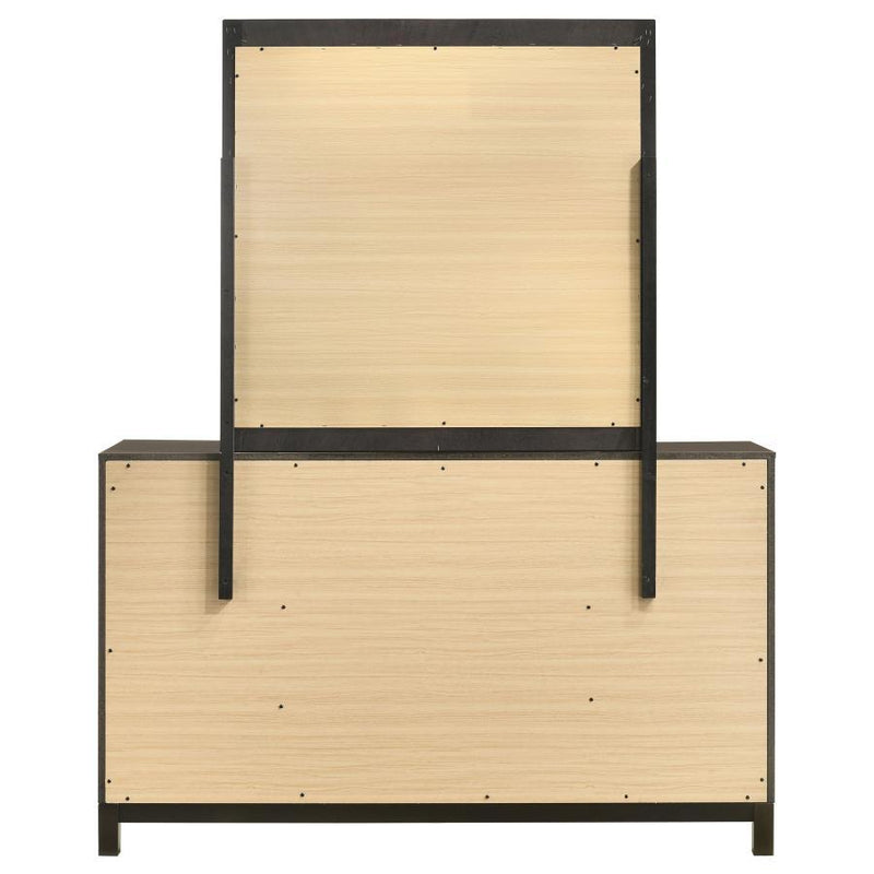 Edmonton - 6-Drawer Dresser With Mirror - Rustic Tobacco