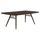 Wes - Rectangular Wood Dining Table - Dark Walnut - Atlantic Fine Furniture Inc