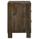 Woodmont - 2-Drawer Nightstand - Rustic Golden Brown - Atlantic Fine Furniture Inc