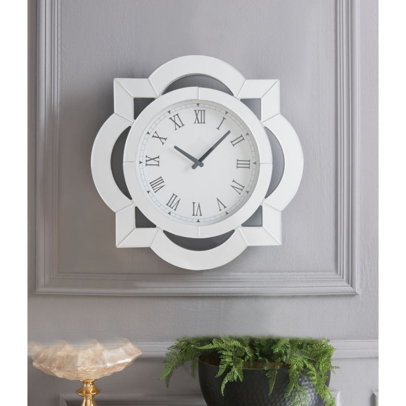 Lilac - Wall Clock - Mirrored