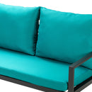 Helice Outdoor Conversation Aluminum 4 Piece Sofa Sets with Cushions - Atlantic Fine Furniture Inc