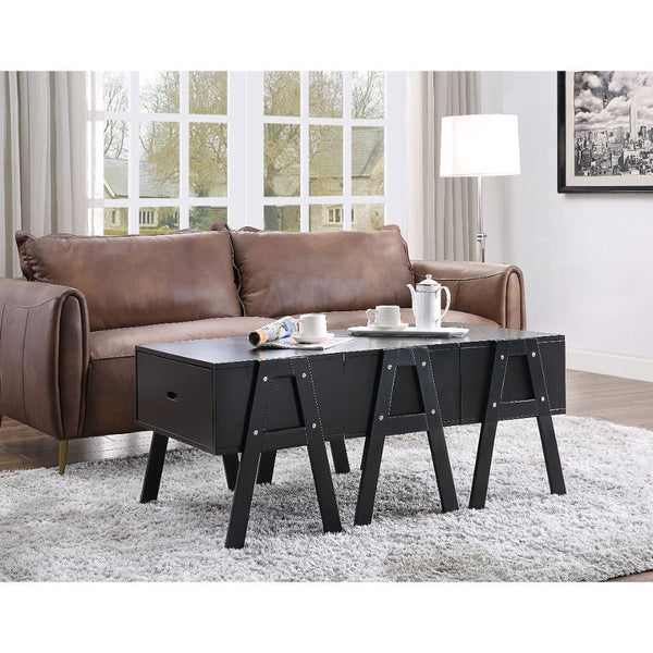 Maximize your living space with the attractive Lonny Coffee Table. Designed for with both function and style, this rectangular occasional table features a rich finish on a wood frame with angled wood legs.