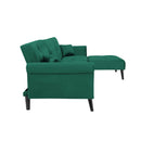 Convertible Sofa bed sleeper GREEN velvet (same as W223S00707。Size difference, See Details in page.) - Atlantic Fine Furniture Inc