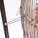 Outdoor Patio Wicker Folding Hanging Chair,Rattan Swing Hammock Egg Chair With Cushion And Pillow - Atlantic Fine Furniture Inc