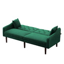 FUTON SOFA SLEEPER Green VELVET WITH 2 PILLOWS（same  as W223S00360。Size difference, See Details in page.）***Not available for sale on Walmart*** - Atlantic Fine Furniture Inc