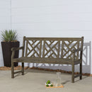 Renaissance Outdoor Patio 5-foot Hand-scraped Wood Garden Bench - Atlantic Fine Furniture Inc