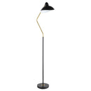 Lucien - Dome Shade Metal Task Floor Lamp - Black - Atlantic Fine Furniture Inc