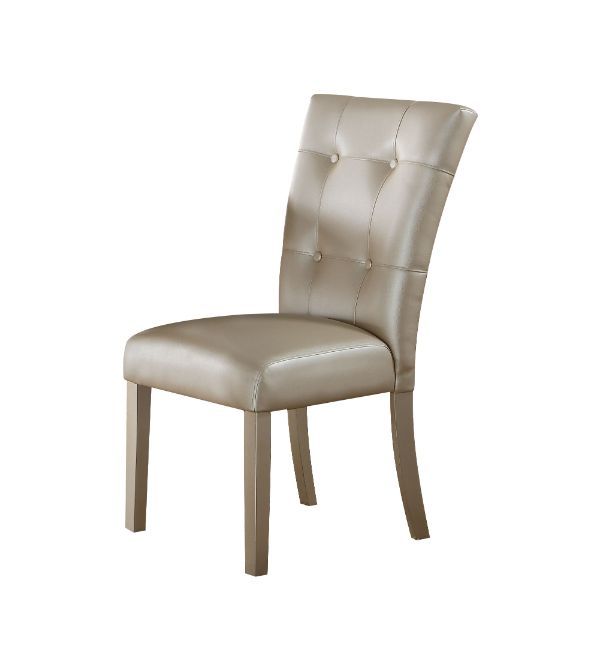 Voeville II - Side Chair (Set of 2) - Platinum - PU & Platinum