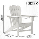 Resistant Adirondack Chair for Patio Deck Garden
 Plastic Adirondack Chair, White, 1 piece. - Atlantic Fine Furniture Inc