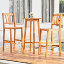 Kapalua Honey Nautical 3-piece Eucalyptus Wooden Outdoor Bar Set - Atlantic Fine Furniture Inc