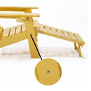 TALE Folding Adirondack Chair with Pullout Ottoman with Cup Holder, Oversized, Poly Lumber,  for Patio Deck Garden, Backyard Furniture, Easy to Install,YELLOW. Banned from selling on Amazon - Atlantic Fine Furniture Inc