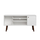 TV Stand Use in Living Room Furniture with 1 storage and 2 shelves Cabinet, high quality particle board,White - Atlantic Fine Furniture Inc