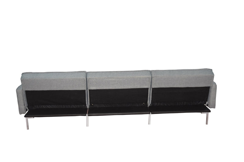 Sectional sofa couch sleeper grey