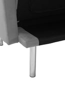 Square arm sleeper sofa Grey VELVET ***Not available for sale on Walmart*** - Atlantic Fine Furniture Inc