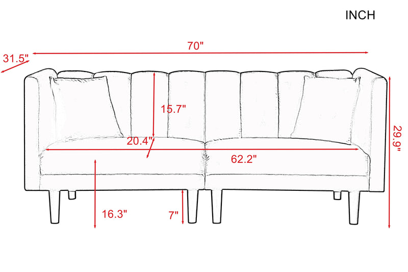 FUTON SOFA SLEEPER GREEN VELVET PLASTIC LEGS(same as W223S01331)