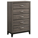Watson - 5-Drawer Bedroom Chest - Gray Oak - Atlantic Fine Furniture Inc