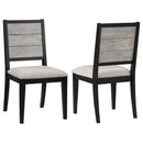 Elodie - Wood Dining Side Chair (Set of 2) - Gray And Black - Atlantic Fine Furniture Inc