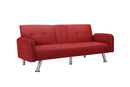SLEEPER SOFA RED COLOR FABRIC（same as W22339670。Size difference, See Details in page.） - Atlantic Fine Furniture Inc