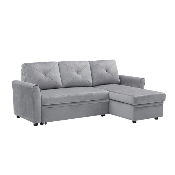 Orisfur. 83" Pull Out Sleeper Sofa Reversible L-Shape 3 Seat Sectional Couch with Storage for Living Room Furniture Set - Atlantic Fine Furniture Inc