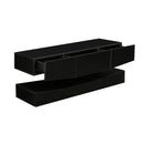 LED TV Stand for 55 inch TV, Modern Entertainment Center with LED Lights, TV & Media Furniture Console for Under TV Living Game Room Bedroom,Black - Atlantic Fine Furniture Inc