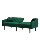 FUTON SOFA SLEEPER Green VELVET WITH 2 PILLOWS（same  as W223S00360。Size difference, See Details in page.）***Not available for sale on Walmart*** - Atlantic Fine Furniture Inc