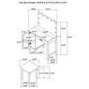 Elijah - Vanity Set With Lighting & Stool - White And Dark Gray - Atlantic Fine Furniture Inc