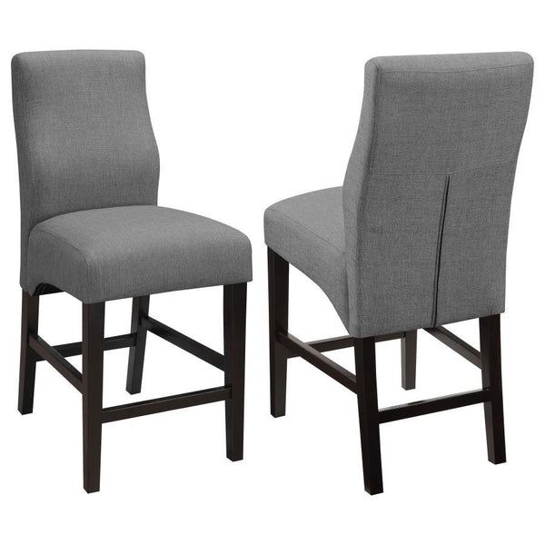 Mulberry - Upholstered Counter Height Stools (Set of 2) - Gray And Cappuccino